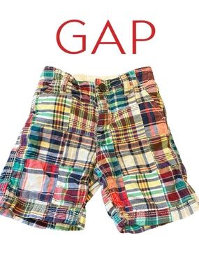 GAP Multicolor Patchwork Plaid Kids Shorts
